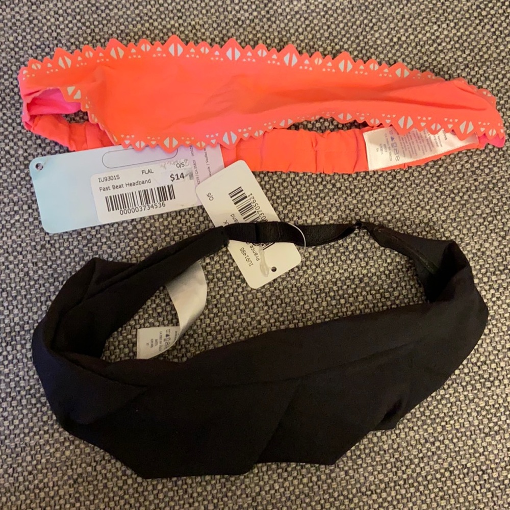 Ivivva by lululemon 2 headbands prance off & fast beat headbands work out new